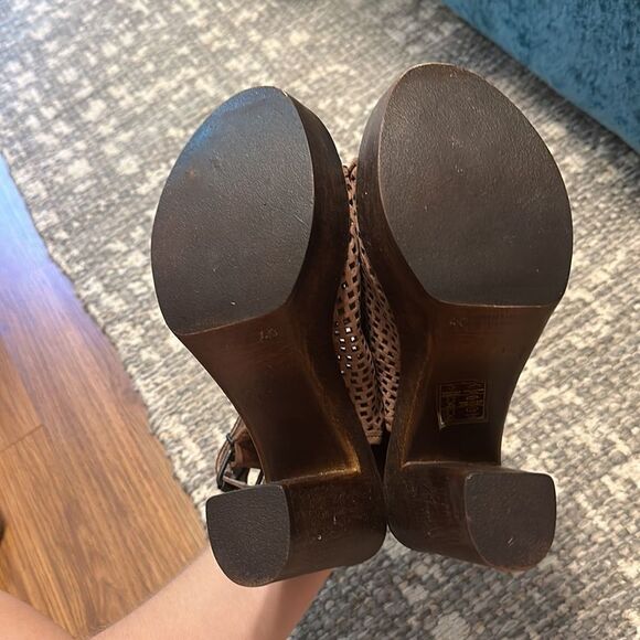 Musse & Cloud Leather Platform Sandals Sz. 40 - Picture 7 of 10